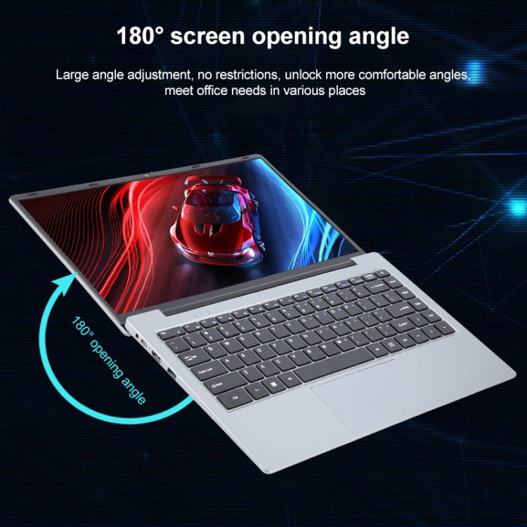 14 inch Windows 11 Laptop, 16GB+128GB, Gen 4th Intel Core i3 CPU, 180 Degree Rotation Axis(Silver) - Others by PMC Jewellery | Online Shopping South Africa | PMC Jewellery | Buy Now Pay Later Mobicred