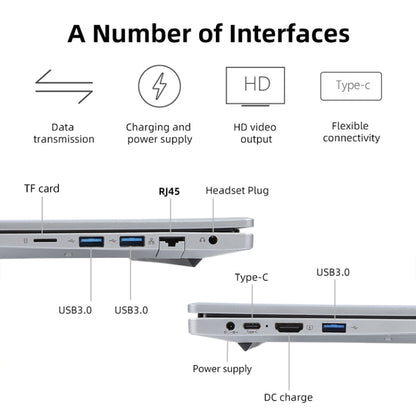 14 inch Windows 11 Laptop, 16GB+128GB, Gen 5th Intel Core i3 CPU, 180 Degree Rotation Axis(Silver) - Others by PMC Jewellery | Online Shopping South Africa | PMC Jewellery | Buy Now Pay Later Mobicred