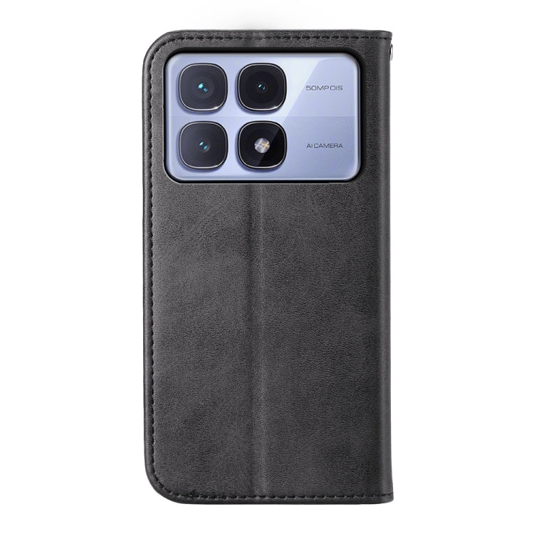 For Redmi K70 Ultra Cubic Grid Calf Texture Magnetic Leather Phone Case(Black) - Xiaomi Cases by PMC Jewellery | Online Shopping South Africa | PMC Jewellery | Buy Now Pay Later Mobicred