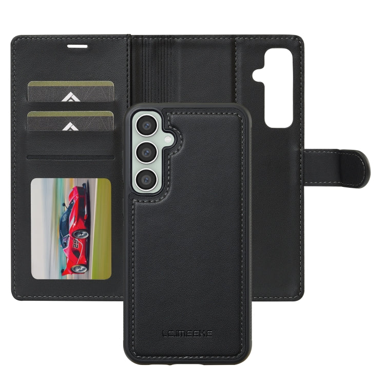 For Samsung Galaxy S24 FE 5G LC.IMEEKE L2 Series Detachable Magsafe PU Phone Case with Lanyard(Black) - Galaxy S24 FE 5G Cases by LC.IMEEKE | Online Shopping South Africa | PMC Jewellery | Buy Now Pay Later Mobicred