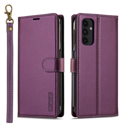 For Samsung Galaxy A14 4G / A14 5G LC.IMEEKE L2 Series Detachable Magsafe PU Phone Case with Lanyard(Purple) - Galaxy Phone Cases by LC.IMEEKE | Online Shopping South Africa | PMC Jewellery | Buy Now Pay Later Mobicred