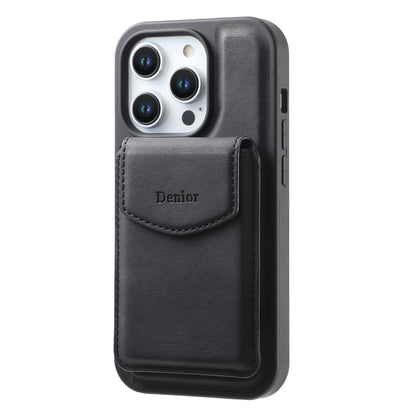 For iPhone 16 Pro Max Denior D19 Skin Feel MagSafe Detachable Card Slot Phone Case(Black) - iPhone 16 Pro Max Cases by Denior | Online Shopping South Africa | PMC Jewellery | Buy Now Pay Later Mobicred