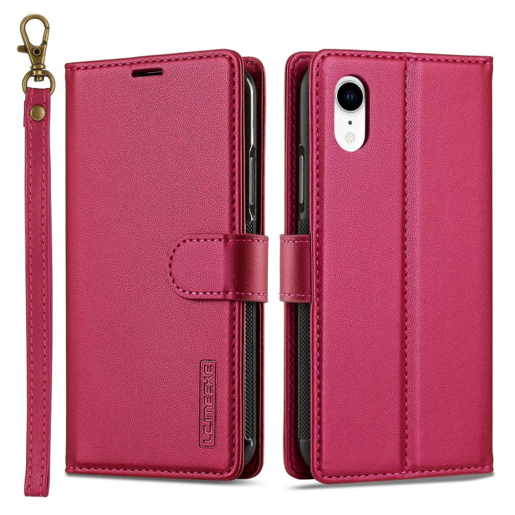 For iPhone XR LC.IMEEKE L2 Series Detachable Magsafe PU Phone Case with Lanyard(Red) - More iPhone Cases by LC.IMEEKE | Online Shopping South Africa | PMC Jewellery | Buy Now Pay Later Mobicred