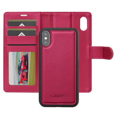 For iPhone XS Max LC.IMEEKE L2 Series Detachable Magsafe PU Phone Case with Lanyard(Red) - More iPhone Cases by LC.IMEEKE | Online Shopping South Africa | PMC Jewellery | Buy Now Pay Later Mobicred