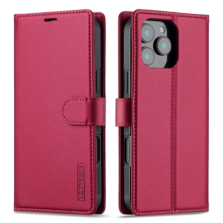 For iPhone 16 Pro Max LC.IMEEKE L2 Series Detachable Magsafe PU Phone Case with Lanyard(Red) - iPhone 16 Pro Max Cases by LC.IMEEKE | Online Shopping South Africa | PMC Jewellery | Buy Now Pay Later Mobicred