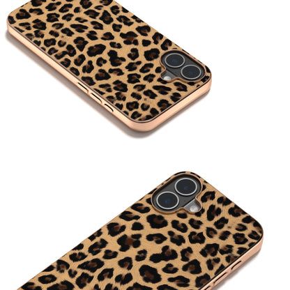 For iPhone 16 Nano Plating Leopard Print Phone Case(Gold) - iPhone 16 Cases by PMC Jewellery | Online Shopping South Africa | PMC Jewellery | Buy Now Pay Later Mobicred