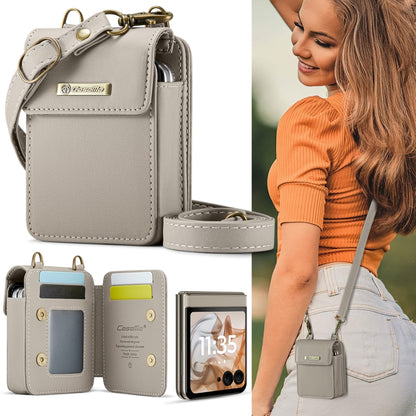 For Motorola Razr Series CaseMe Me50 Mini Lanyard Universal Bag(Khaki) - Motorola Cases by CaseMe | Online Shopping South Africa | PMC Jewellery | Buy Now Pay Later Mobicred