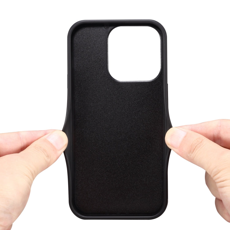 For iPhone 16 Plus Denior D06 PU Back Cover Card Slot Holder Phone Case(Black) - iPhone 16 Plus Cases by Denior | Online Shopping South Africa | PMC Jewellery | Buy Now Pay Later Mobicred