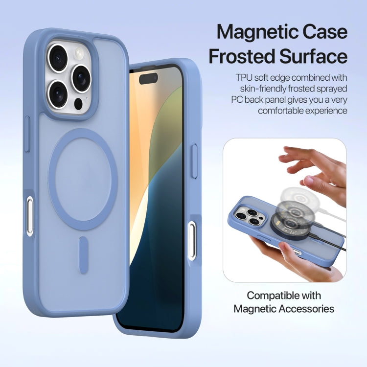 For iPhone 16 Pro DUX DUCIS Lawa Series 2 in 1 Wallet Zipper Detachable MagSafe Phone Case with Lanyard(Light Blue) - iPhone 16 Pro Cases by DUX DUCIS | Online Shopping South Africa | PMC Jewellery | Buy Now Pay Later Mobicred