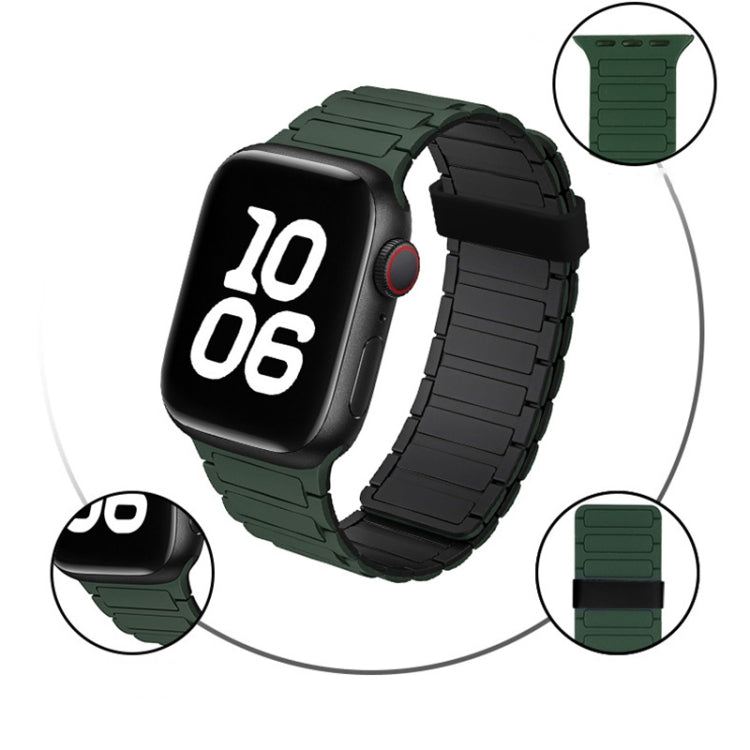 For Apple Watch SE 44mm Tri-beads Magnetic Hoop Silicone Watch Band(Light Mint) - free shipping - PMc TechLife - Order now!
