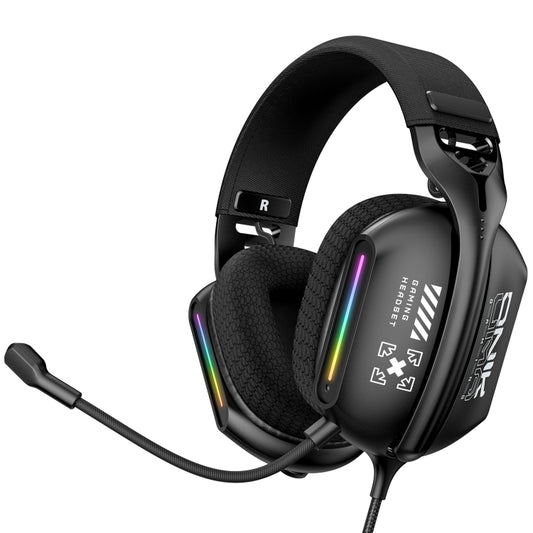 ONIKUMA X12 USB /  3.5mm Wired RGB Light Gaming Headset with Mic, Cable length: 2.2m(Black) - Multimedia Headset by ONIKUMA | Online Shopping South Africa | PMC Jewellery | Buy Now Pay Later Mobicred