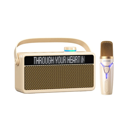 WK Beluga D17 Lyrics Bluetooth Speaker(Beige) - Desktop Speaker by WK | Online Shopping South Africa | PMC Jewellery | Buy Now Pay Later Mobicred