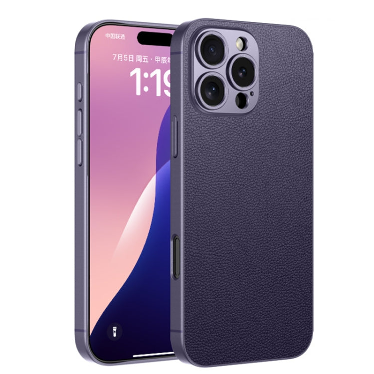 For iPhone 16 Pro Max GKK Metal Paint Skin Feel Leather Full Coverage Phone Case(Purple) - iPhone 16 Pro Max Cases by GKK | Online Shopping South Africa | PMC Jewellery | Buy Now Pay Later Mobicred