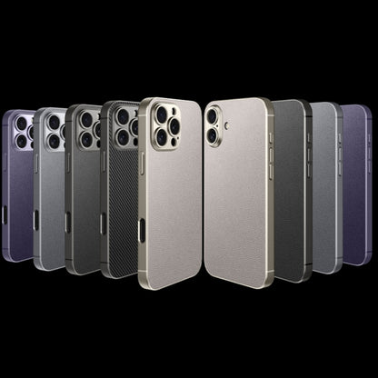 For iPhone 16 Pro GKK Metal Paint Skin Feel Leather Full Coverage Phone Case(Carbon Fibre) - iPhone 16 Pro Cases by GKK | Online Shopping South Africa | PMC Jewellery | Buy Now Pay Later Mobicred