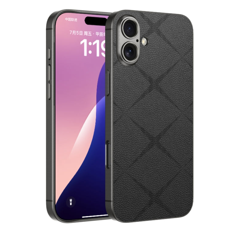 For iPhone 16 Plus GKK Asterism Metal Paint Skin Feel Leather Full Coverage Phone Case(Black) - free shipping - PMC Jewellery - Order now!