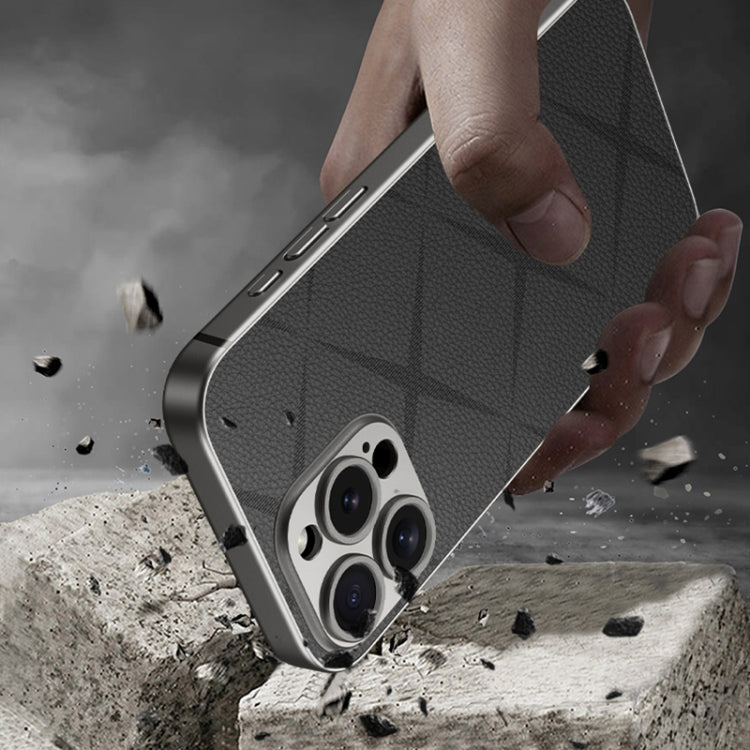 For iPhone 16 Plus GKK Asterism Metal Paint Skin Feel Leather Full Coverage Phone Case(Black) - free shipping - PMC Jewellery - Order now!