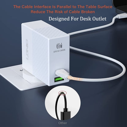 LDNIO A2620C PD3.0 65W USB Power Adapter Travel Charger with Type-C to Type-C Cable, US Plug - USB Charger by LDNIO | Online Shopping South Africa | PMC Jewellery | Buy Now Pay Later Mobicred