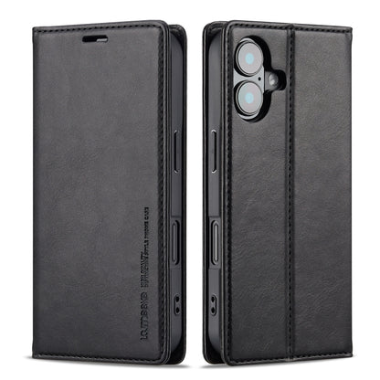 For iPhone 16 Plus LC.IMEEKE RFID Anti-theft Leather Phone Case(Black) - iPhone 16 Plus Cases by LC.IMEEKE | Online Shopping South Africa | PMC Jewellery | Buy Now Pay Later Mobicred