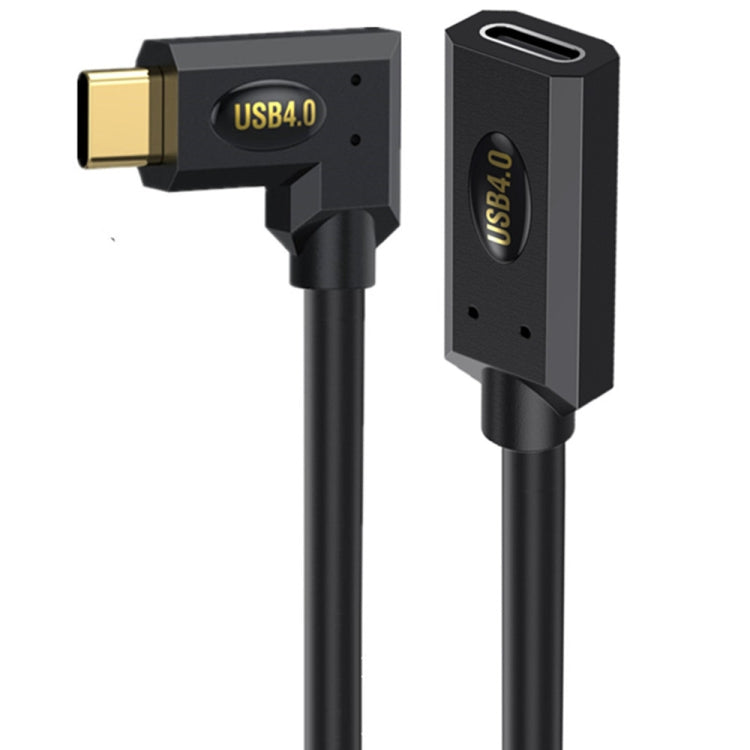 240W USB-C / Type-C Male to Female Multi-function Elbow USB 4.0 Data Extension Cable, Length:1m - Cable & Adapters by PMC Jewellery | Online Shopping South Africa | PMC Jewellery | Buy Now Pay Later Mobicred