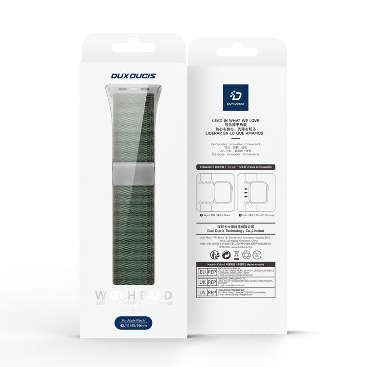 For Apple Watch Series 9 41mm DUX DUCIS YC Series Ocean Nylon Watch Band(Green) - Watch Bands by DUX DUCIS | Online Shopping South Africa | PMC Jewellery | Buy Now Pay Later Mobicred