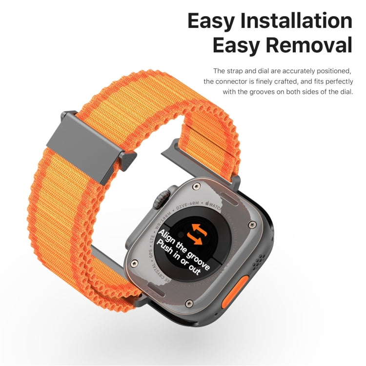 For Apple Watch Series 6 40mm DUX DUCIS YC Series Ocean Nylon Watch Band(Orange) - Watch Bands by DUX DUCIS | Online Shopping South Africa | PMC Jewellery | Buy Now Pay Later Mobicred