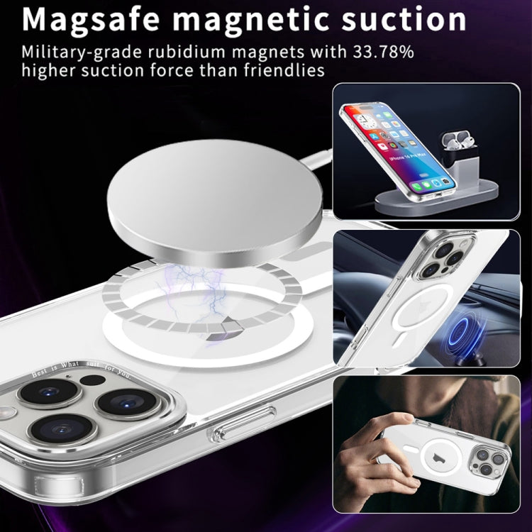 For iPhone 16 Pro Max Ice Color Magnetic Series Magsafe Magnetic PC Hybrid TPU Phone Case(Transparent) - iPhone 16 Pro Max Cases by PMC Jewellery | Online Shopping South Africa | PMC Jewellery | Buy Now Pay Later Mobicred