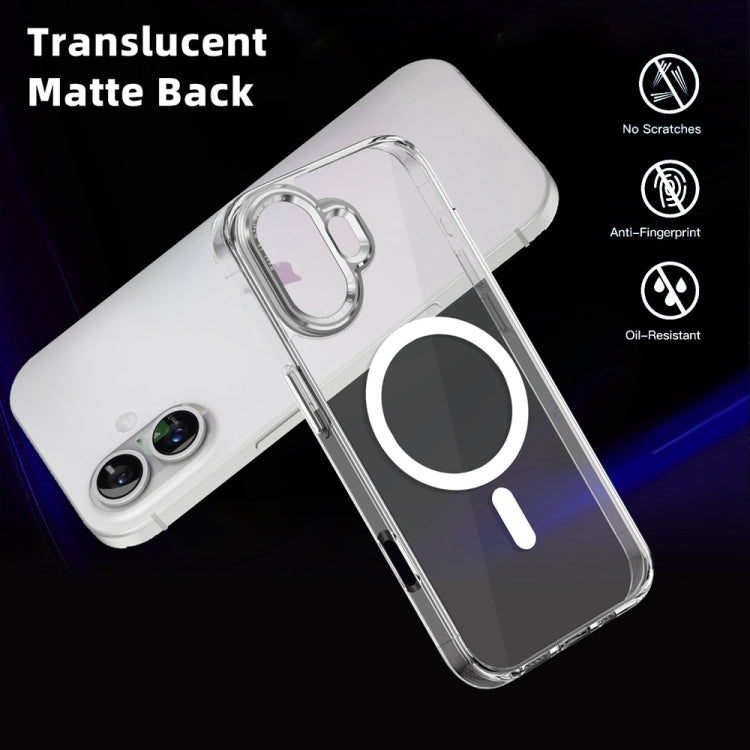 For iPhone 16 Plus Ice Color Magnetic Series Magsafe Magnetic PC Hybrid TPU Phone Case(Transparent) - iPhone 16 Plus Cases by PMC Jewellery | Online Shopping South Africa | PMC Jewellery | Buy Now Pay Later Mobicred