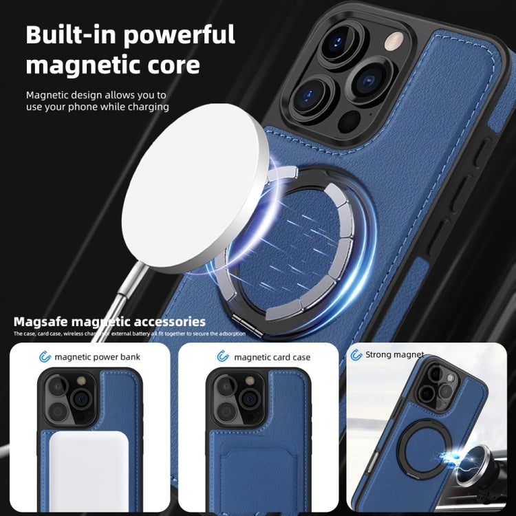 For iPhone 16 Plus Yashi 360 Degree Rotating MagSafe Holder Phone Case(Blue) - iPhone 16 Plus Cases by PMC Jewellery | Online Shopping South Africa | PMC Jewellery | Buy Now Pay Later Mobicred