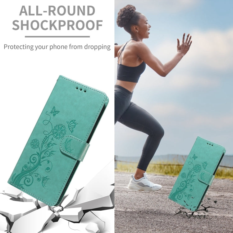 For Samsung Galaxy S25 5G Embossed Butterfly Flowers Leather Phone Case(Green) - free shipping - PMC Jewellery - Order now!