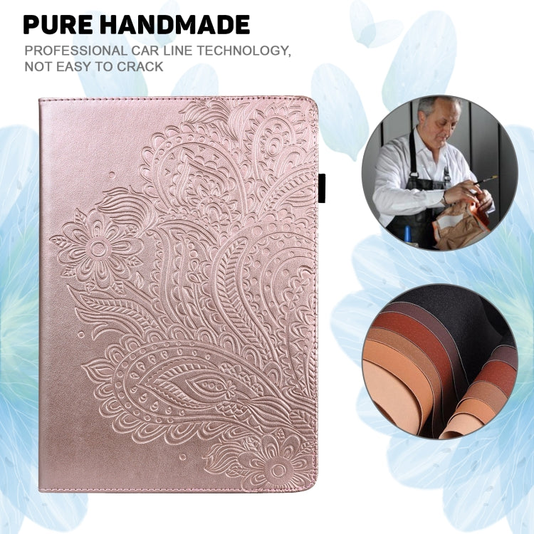 For Honor Pad X9 Peacock Embossed Pattern Leather Tablet Case(Rose Gold) - Honor by PMC TechLife | Online Shopping South Africa | PMC TechLife | Buy Now Pay Later Mobicred