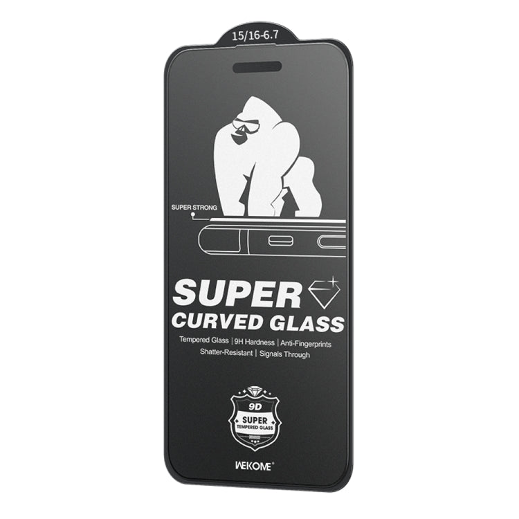 For iPhone 16 Plus / 15 Plus WK WTP-094 King Kong 6D Curved Frosted Tempered Glass Film - iPhone 16 Plus Cases by WK | Online Shopping South Africa | PMC Jewellery | Buy Now Pay Later Mobicred