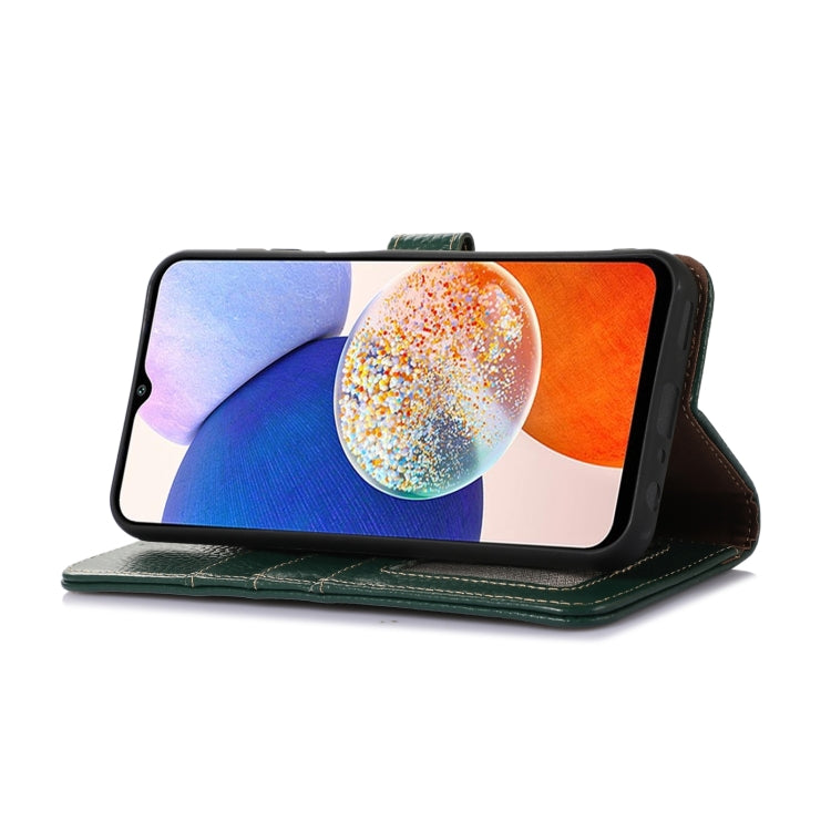 For Motorola Edge 50 Genuine Leather Litchi Texture RFID Leather Phone Case(Green) - Motorola Cases by PMC TechLife | Online Shopping South Africa | PMC TechLife | Buy Now Pay Later Mobicred