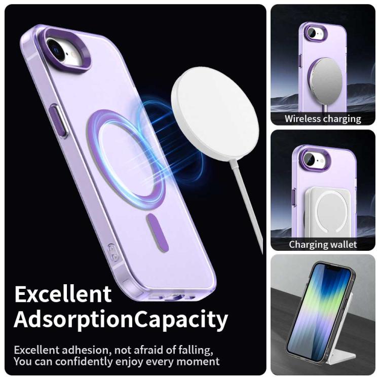 For iPhone 16e Candy Magsafe PC Hybrid TPU Phone Case(Purple) - iPhone 16e Cases by PMC TechLife | Online Shopping South Africa | PMC TechLife | Buy Now Pay Later Mobicred