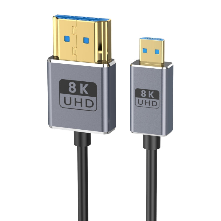 60cm Coaxial Micro HDMI to HDMI 8K UHD 48Gbps Video Connection Cable, Style:Straight Head - Cable by PMC Jewellery | Online Shopping South Africa | PMC Jewellery | Buy Now Pay Later Mobicred