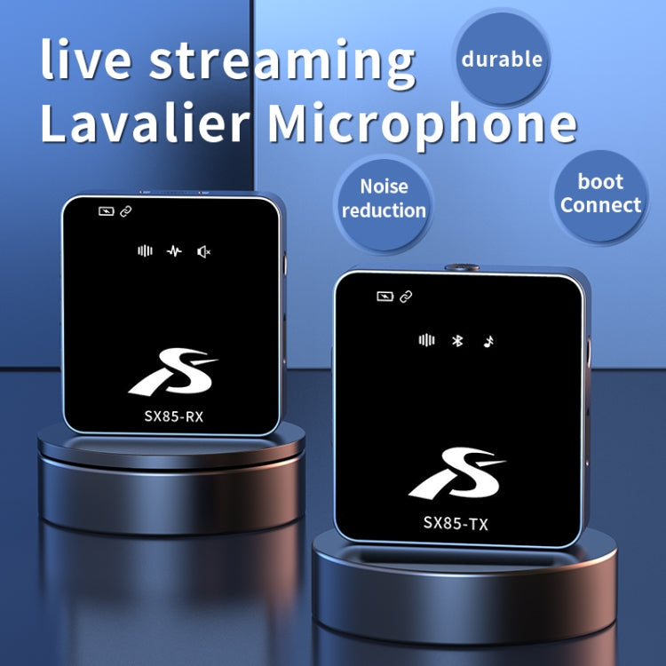 SX85 1 TX + 1 RX Square Smart Noise Reduction Lavalier Wireless Microphone(Type-C) - Microphone by PMC Jewellery | Online Shopping South Africa | PMC Jewellery | Buy Now Pay Later Mobicred