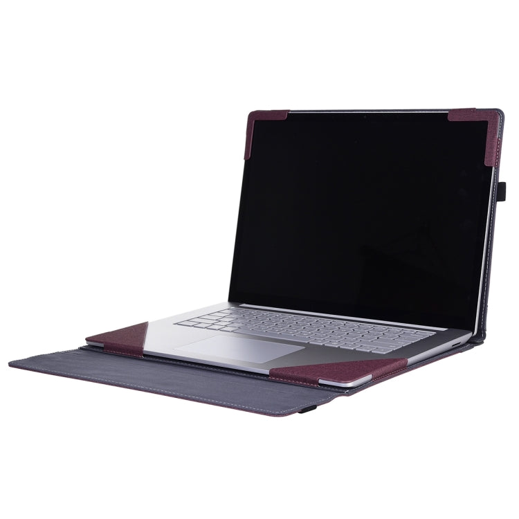 For MicroSoft Surface Laptop 7 13.8 inch Cloth Texture Laptop Leather Protective Case(Wine Red) - free shipping - PMC Jewellery - Order now!