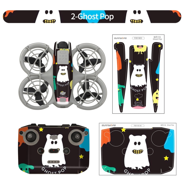 For DJI Neo Drone Body Remote Control Protective Sticker(Ghost Pop) - free shipping - PMC TechLife - Order now!