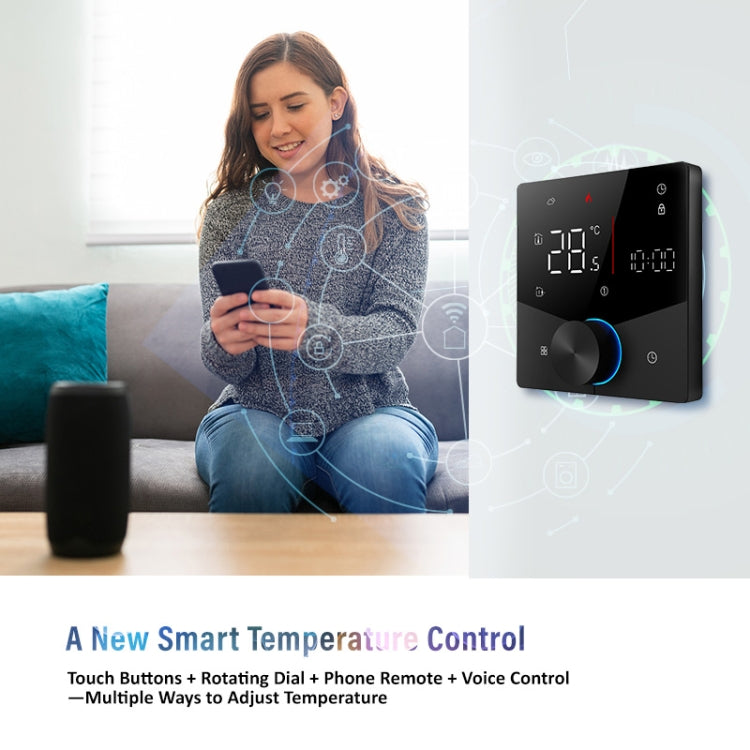 BHT-009GCLW-MT Boiler Heating WiFi Smart Home LED Thermostat with Matter(White) - Thermostat & Thermometer by PMC Jewellery | Online Shopping South Africa | PMC Jewellery | Buy Now Pay Later Mobicred