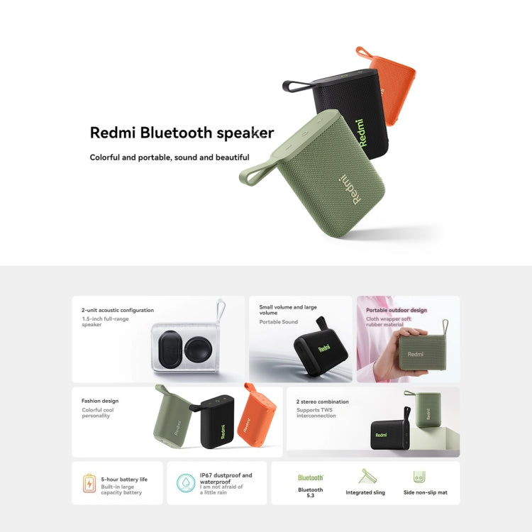 Xiaomi Redmi IP67 Waterproof Portable Bluetooth Speaker(Orange) - free shipping - PMC Jewellery - Order now!