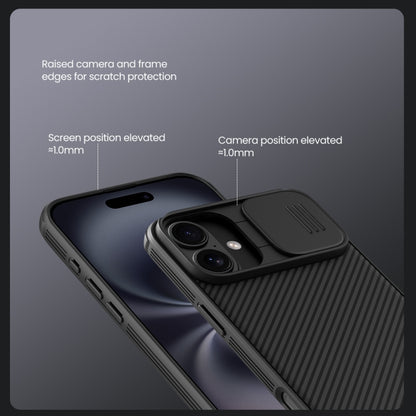 For iPhone 16 NILLKIN CamShield Pro Magnetic PC Phone Case(Black) - iPhone 16 Cases by NILLKIN | Online Shopping South Africa | PMC Jewellery | Buy Now Pay Later Mobicred