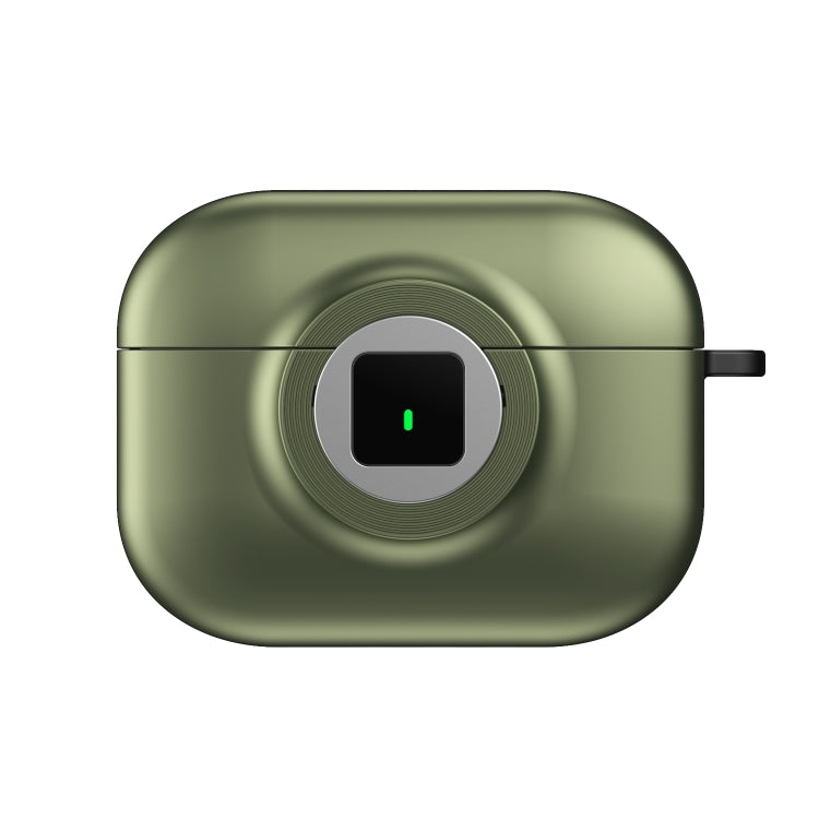 For AirPods Pro 2 Camera Series PC + TPU Headset Shockproof Carbon Fibre Case(Green) - For AirPods Pro 2 by PMC Jewellery | Online Shopping South Africa | PMC Jewellery | Buy Now Pay Later Mobicred