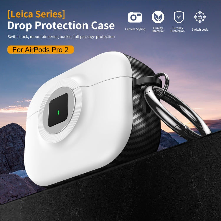 For AirPods 1 / 2 Camera Series PC + TPU Headset Shockproof Carbon Fibre Case(Red) - free shipping - PMC Jewellery - Order now!