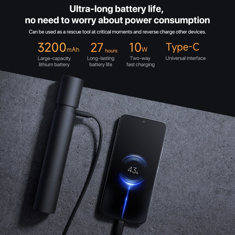 Original Xiaomi Mijia Multifunctional Flashlight 1000LM Strong Light IP54(Black) - free shipping - PMC Jewellery - Order now!
