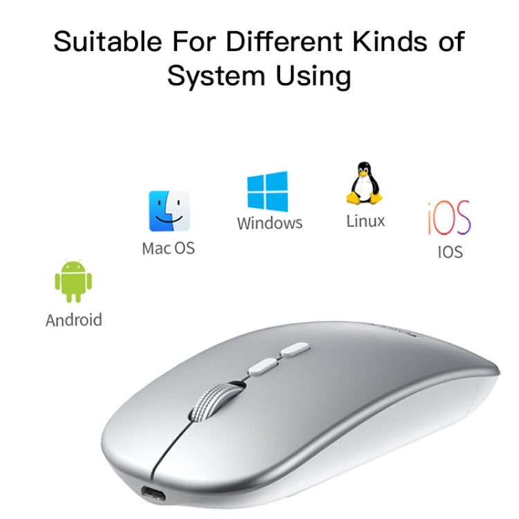 Yesido KB15 Slim 2.4G Rechargeable Wireless Optical Mouse(White) - Wireless Mice by Yesido | Online Shopping South Africa | PMC Jewellery | Buy Now Pay Later Mobicred