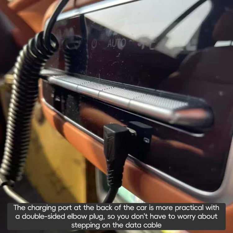 For LeadingIdeal L9 / L8 / L7 / L6 PD65W Type-C Elbow to Type-C, 8 Pin Spring Charging Cable(Black) - Car Charger by PMC TechLife | Online Shopping South Africa | PMC TechLife | Buy Now Pay Later Mobicred