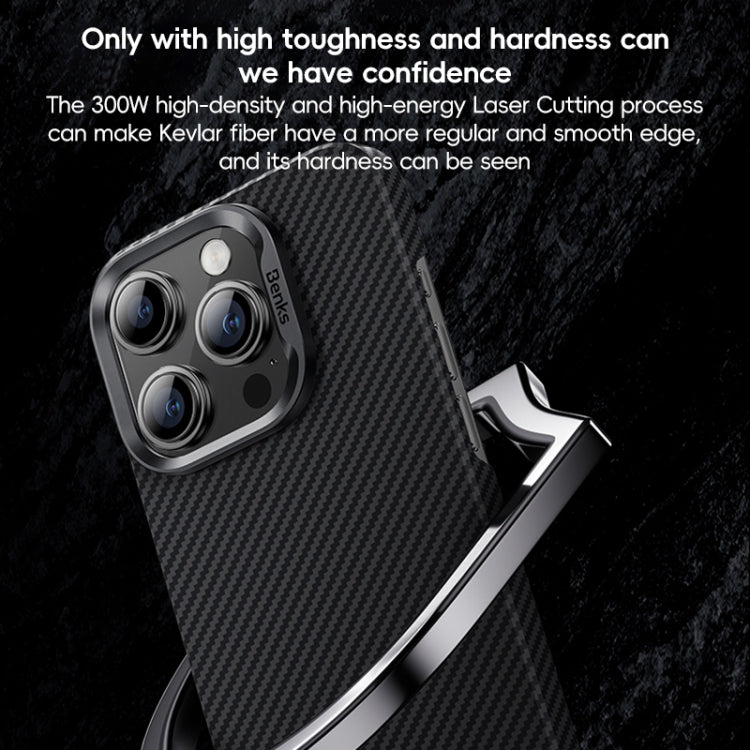 For iPhone 16 Benks Classic Kevlar 600D Fiber MagSafe Phone Case(Black) - iPhone 16 Cases by Benks | Online Shopping South Africa | PMC Jewellery | Buy Now Pay Later Mobicred