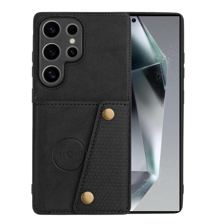 For Samsung Galaxy S25 Ultra 5G Double Buckle Card Slots Magnetic Phone Case(Black) - Galaxy S25 Ultra 5G Cases by PMC Jewellery | Online Shopping South Africa | PMC Jewellery | Buy Now Pay Later Mobicred