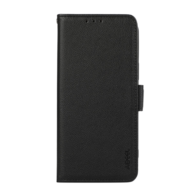 For Samsung Galaxy S25 Ultra ABEEL Side-Magnetic Litchi Pattern Leather RFID Phone Case(Black) - Galaxy S25 Ultra 5G Cases by PMC Jewellery | Online Shopping South Africa | PMC Jewellery | Buy Now Pay Later Mobicred