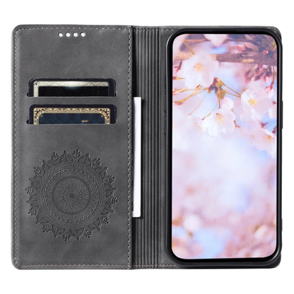 For Samsung Galaxy S25+ 5G Totem Embossed Magnetic Leather Phone Case(Grey) - Galaxy S25+ 5G Cases by PMC Jewellery | Online Shopping South Africa | PMC Jewellery | Buy Now Pay Later Mobicred