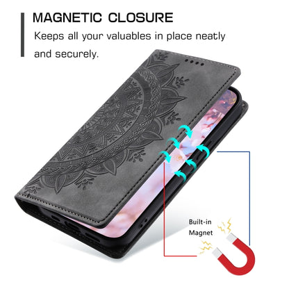 For Samsung Galaxy S25+ 5G Totem Embossed Magnetic Leather Phone Case(Grey) - Galaxy S25+ 5G Cases by PMC Jewellery | Online Shopping South Africa | PMC Jewellery | Buy Now Pay Later Mobicred